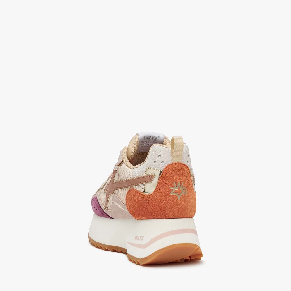 Basket W6YZ Beige/Pink Femme | WGK-21305834